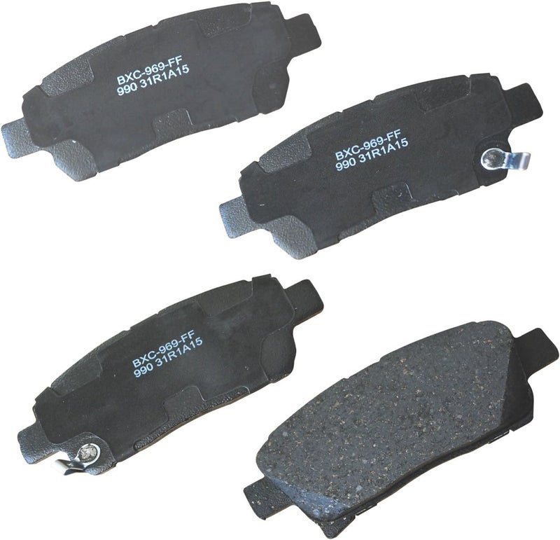 Bendix وسادات فرامل سيراميك SBC990 الممتازة للسيارات Scion iQ 2015-2013، xA 2004، xB 2004، Toyota Echo 2005-2003، MR2 Spyder 2006-2002، Prius 2009-2003 - Image 1